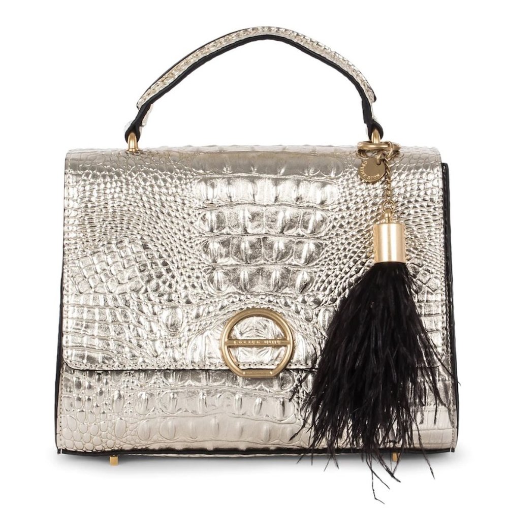 Celine Dion Sonata Croco Handbag